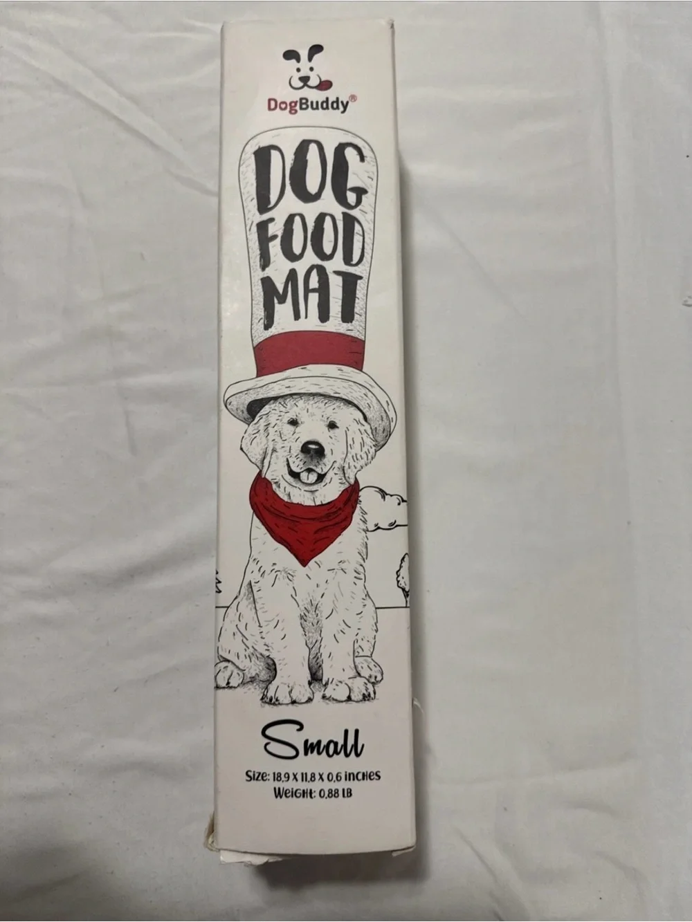 Small Red Dog Food Mat